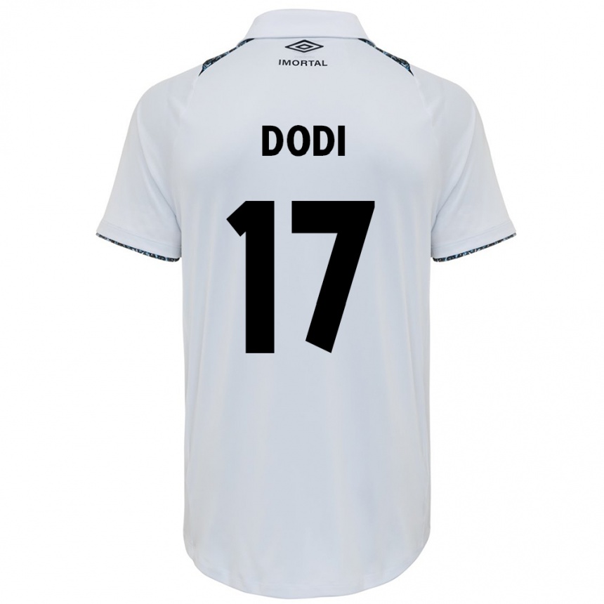 Men Football Dodi #17 White Blue Away Jersey 2024/25 T-Shirt Za