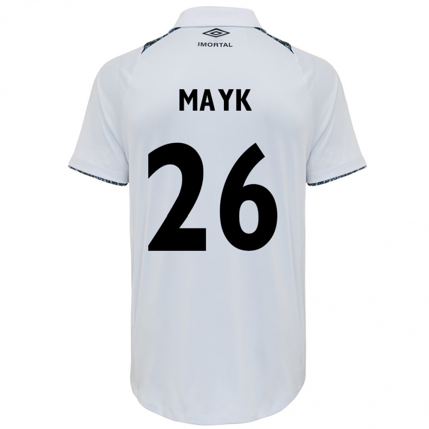 Men Football Mayk #26 White Blue Away Jersey 2024/25 T-Shirt Za