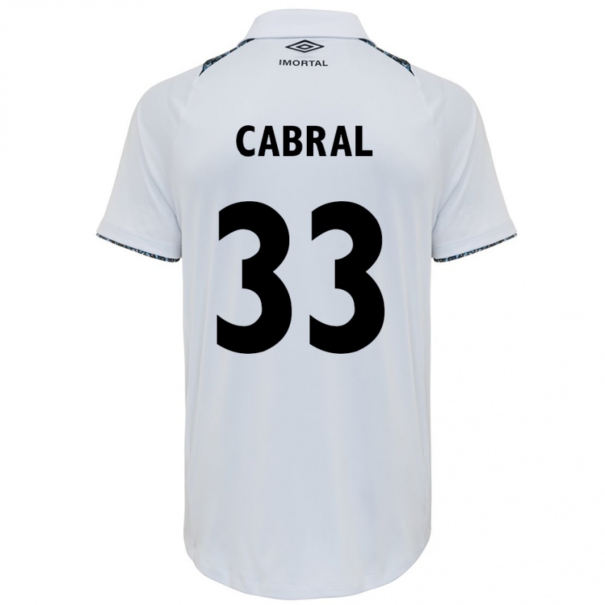 Men Football Rafael Cabral #33 White Blue Away Jersey 2024/25 T-Shirt Za