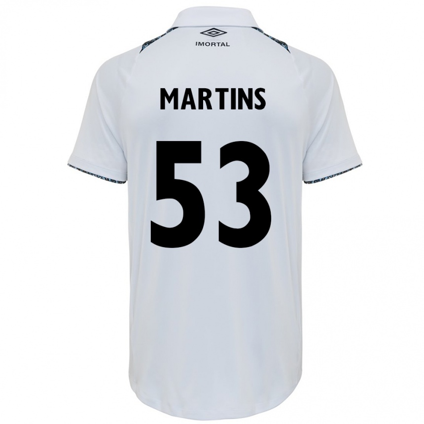 Men Football Gustavo Martins #53 White Blue Away Jersey 2024/25 T-Shirt Za