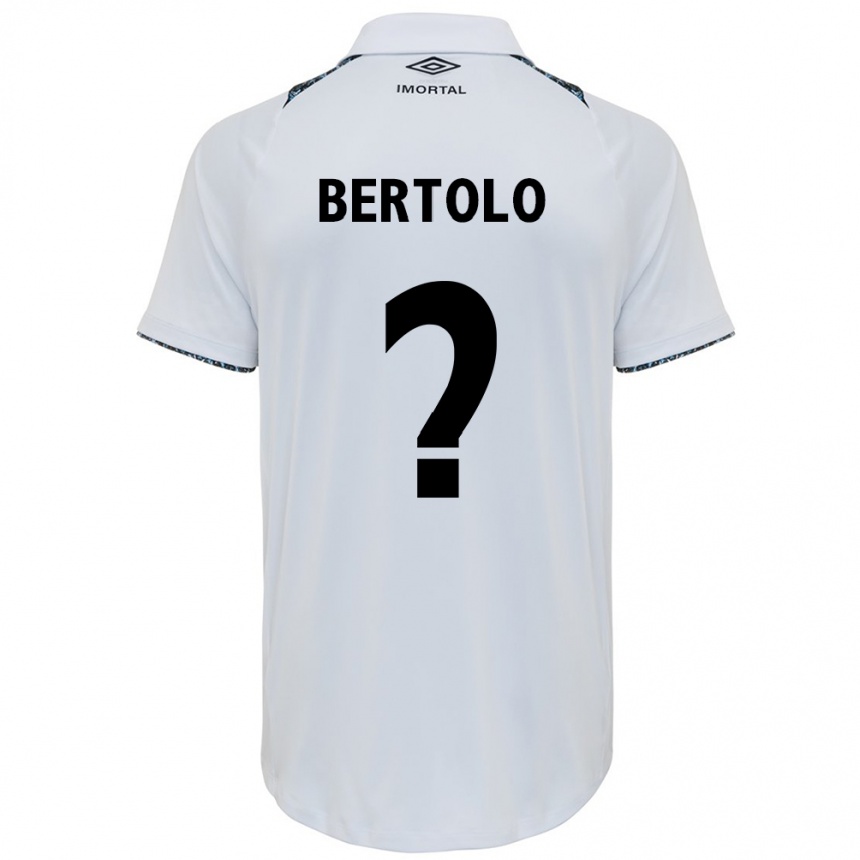 Men Football Mateus Bertolo #0 White Blue Away Jersey 2024/25 T-Shirt Za