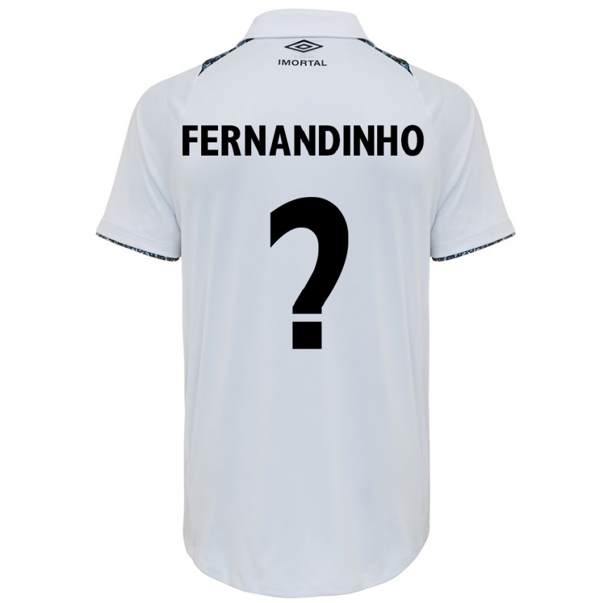 Men Football Fernandinho #0 White Blue Away Jersey 2024/25 T-Shirt Za