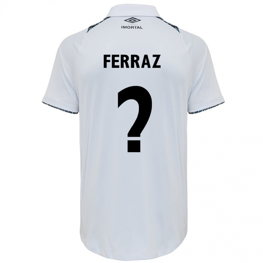 Men Football Vini Ferraz #0 White Blue Away Jersey 2024/25 T-Shirt Za