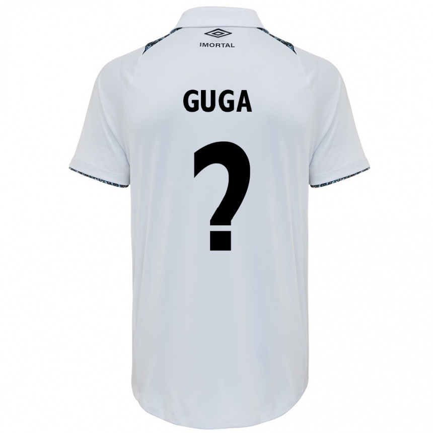 Men Football Guga #0 White Blue Away Jersey 2024/25 T-Shirt Za