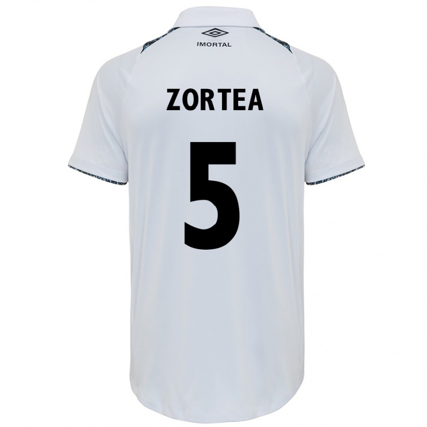 Men Football Bernardo Zortea #5 White Blue Away Jersey 2024/25 T-Shirt Za