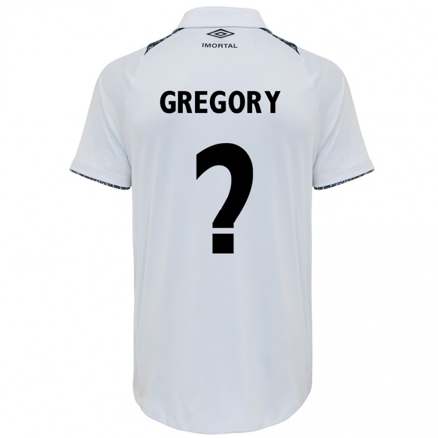 Men Football Gregory #0 White Blue Away Jersey 2024/25 T-Shirt Za