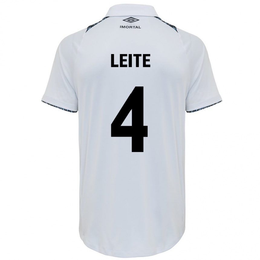 Men Football Paulo Henrique Leite #4 White Blue Away Jersey 2024/25 T-Shirt Za