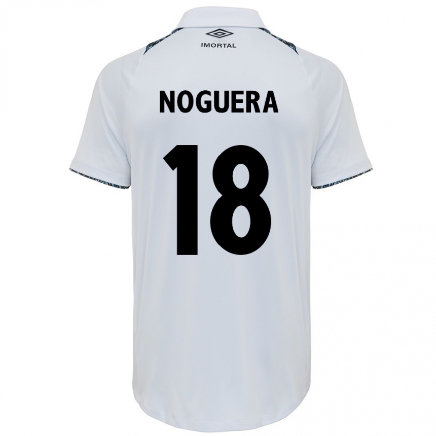 Men Football Freddy Noguera #18 White Blue Away Jersey 2024/25 T-Shirt Za