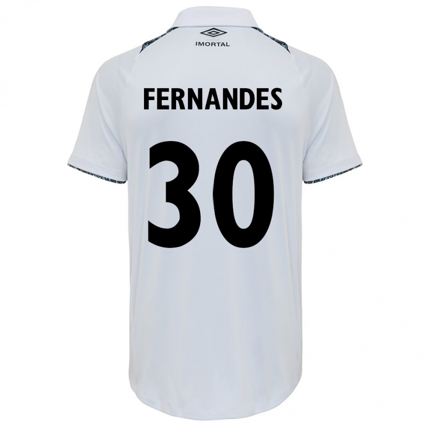 Men Football Raquel Fernandes #30 White Blue Away Jersey 2024/25 T-Shirt Za