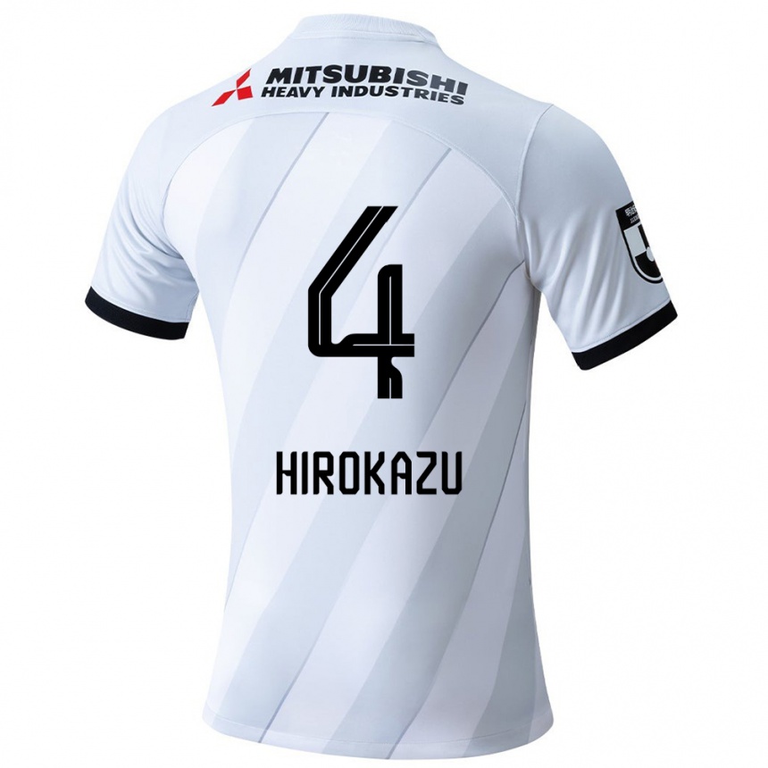 Men Football Hirokazu Ishihara #4 White Grey Away Jersey 2024/25 T-Shirt Za