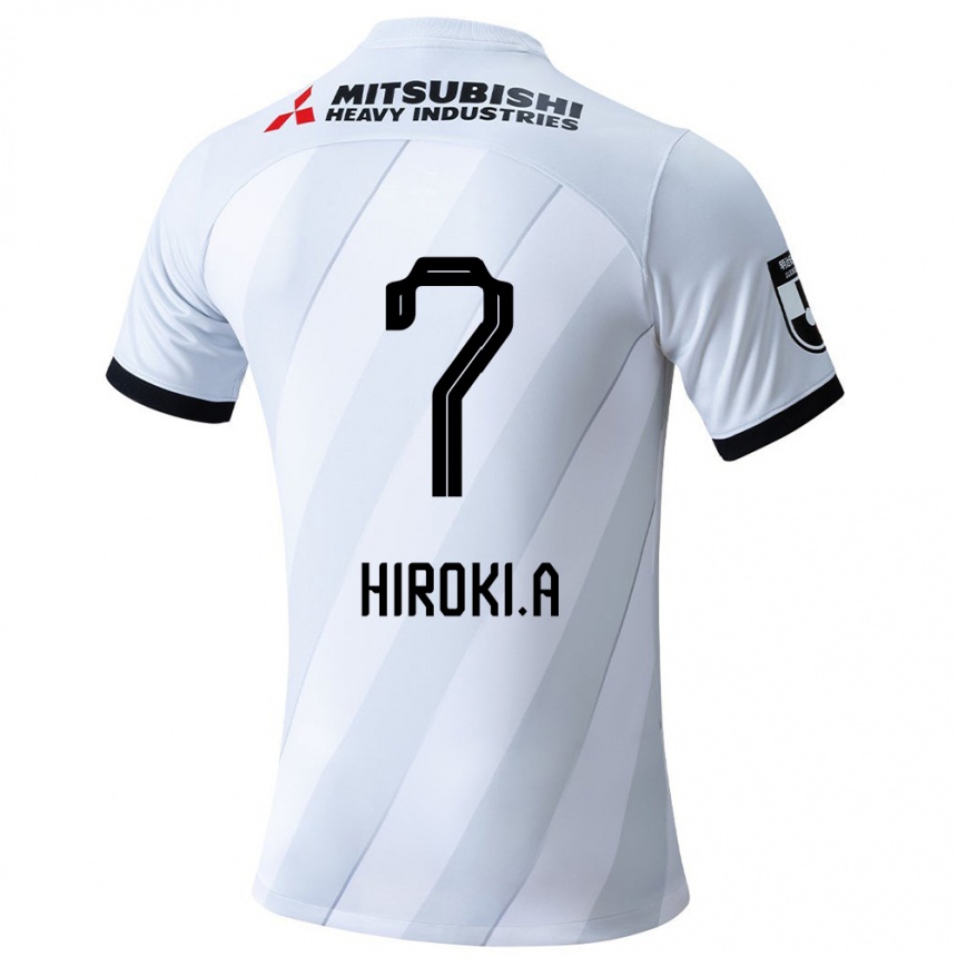 Men Football Hiroki Abe #7 White Grey Away Jersey 2024/25 T-Shirt Za