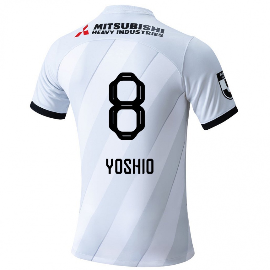 Men Football Yoshio Koizumi #8 White Grey Away Jersey 2024/25 T-Shirt Za