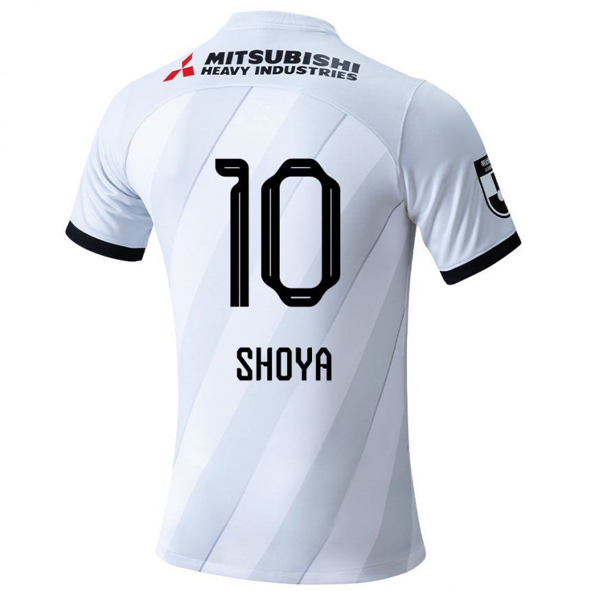 Men Football Shoya Nakajima #10 White Grey Away Jersey 2024/25 T-Shirt Za