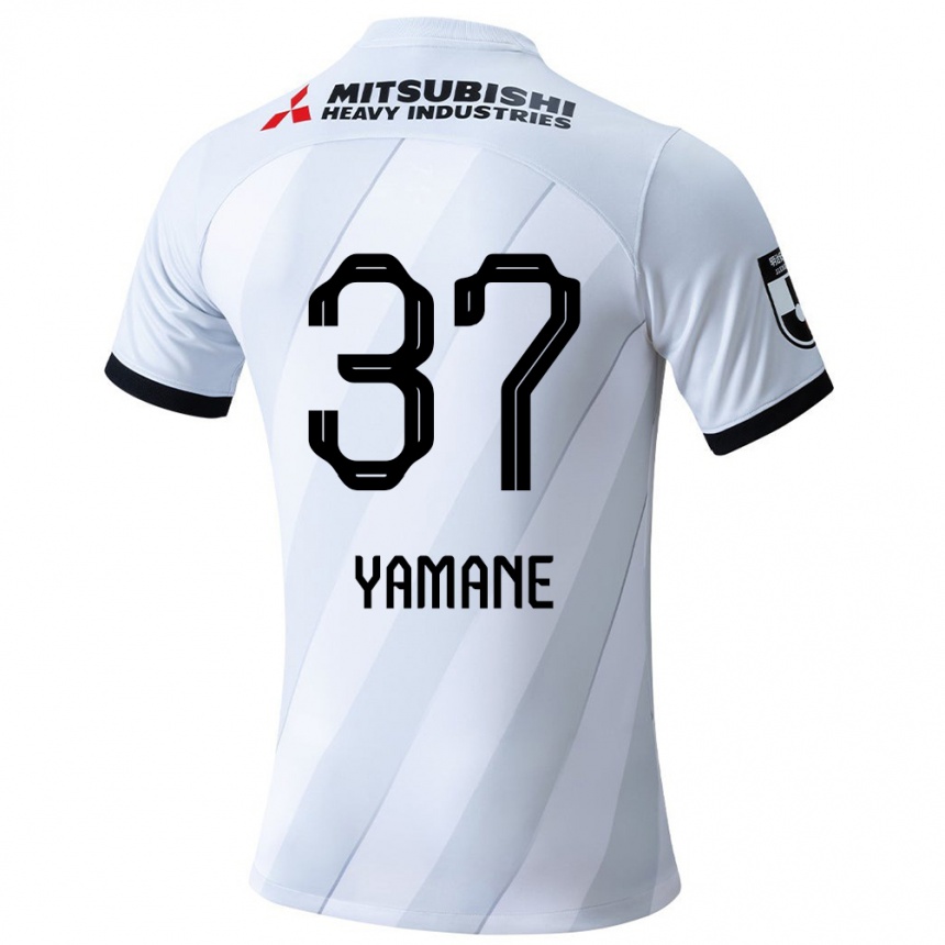 Men Football Katsutoshi Yamane #37 White Grey Away Jersey 2024/25 T-Shirt Za