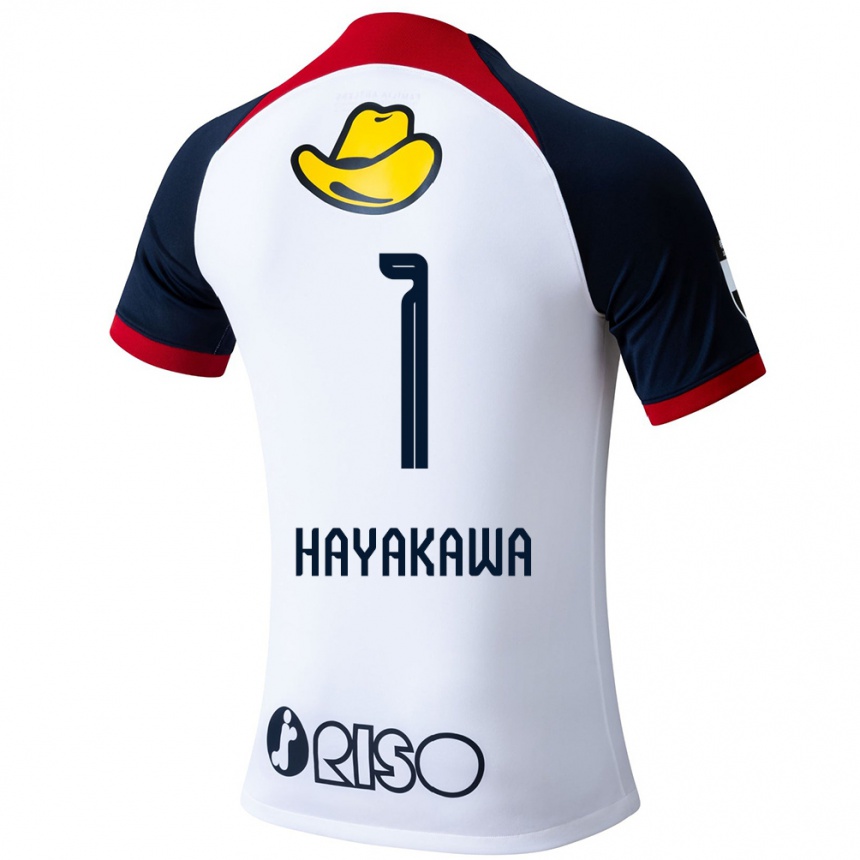 Men Football Tomoki Hayakawa #1 White Blue Red Away Jersey 2024/25 T-Shirt Za