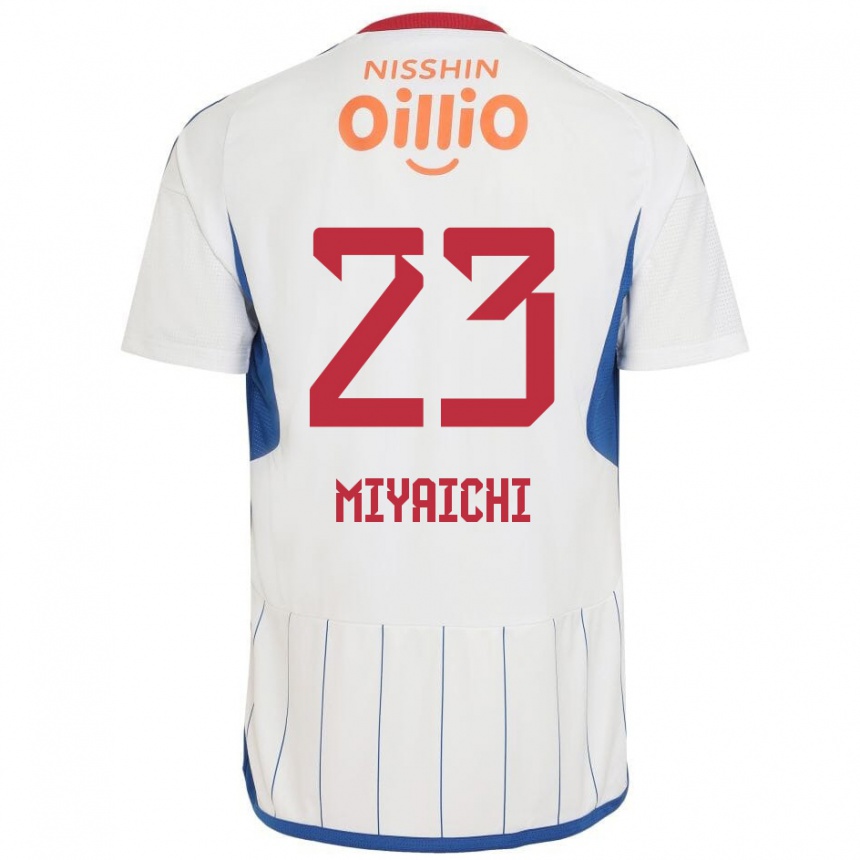 Men Football Ryo Miyaichi #23 White Blue Red Away Jersey 2024/25 T-Shirt Za