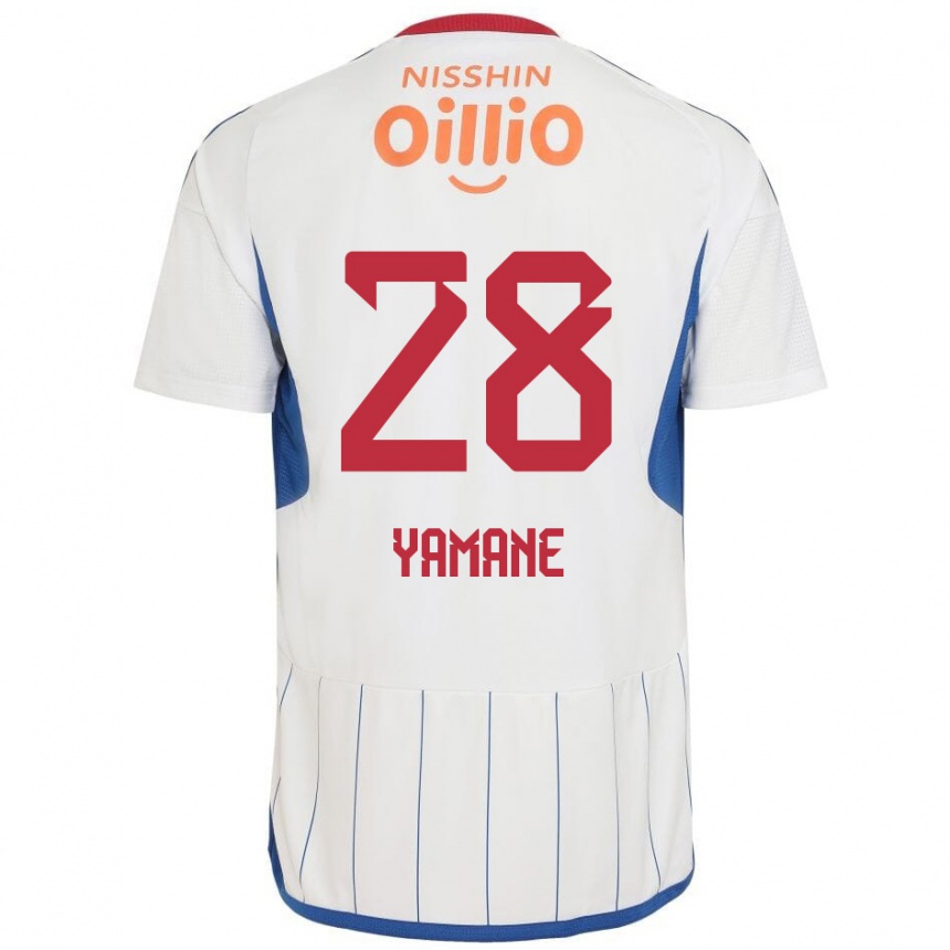 Men Football Riku Yamane #28 White Blue Red Away Jersey 2024/25 T-Shirt Za