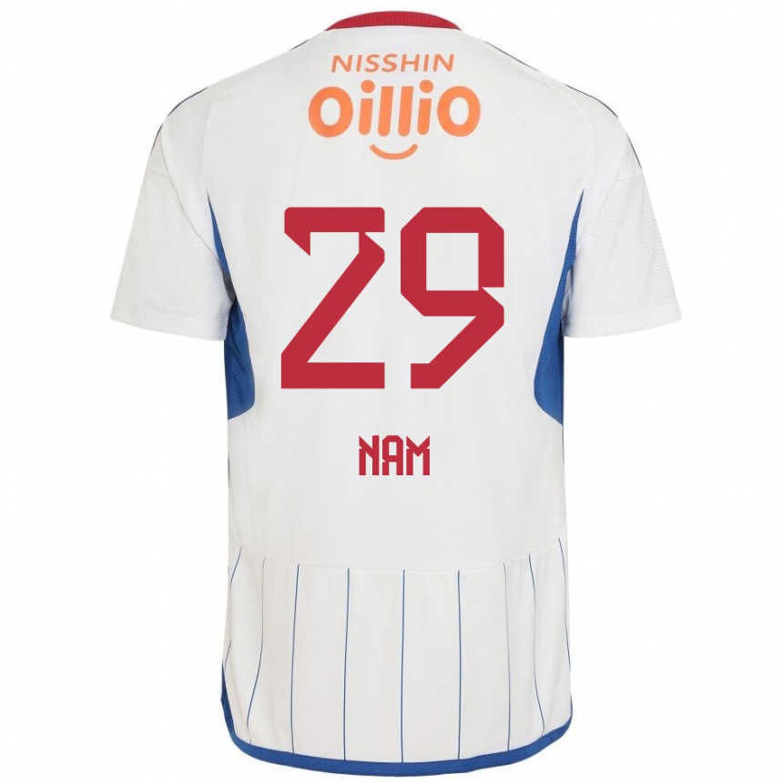 Men Football Tae-Hee Nam #29 White Blue Red Away Jersey 2024/25 T-Shirt Za