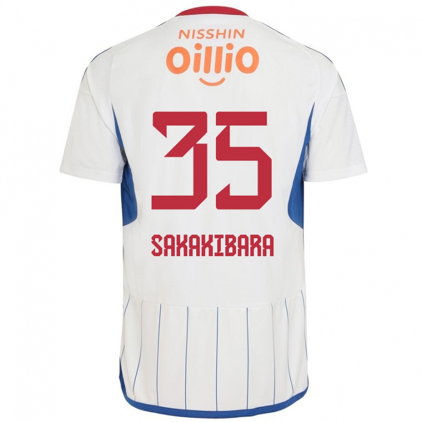 Men Football Keigo Sakakibara #35 White Blue Red Away Jersey 2024/25 T-Shirt Za