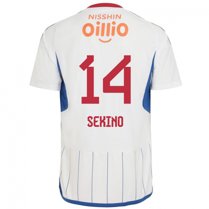 Men Football Aiki Sekino #14 White Blue Red Away Jersey 2024/25 T-Shirt Za