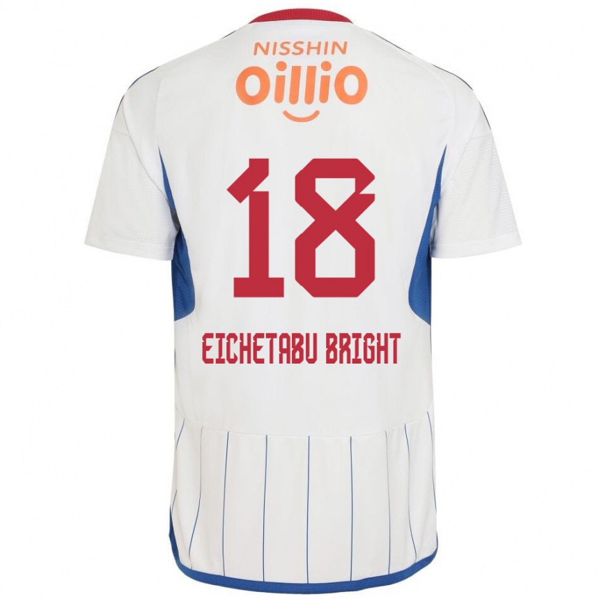 Men Football Kai Eichetabu Bright #18 White Blue Red Away Jersey 2024/25 T-Shirt Za