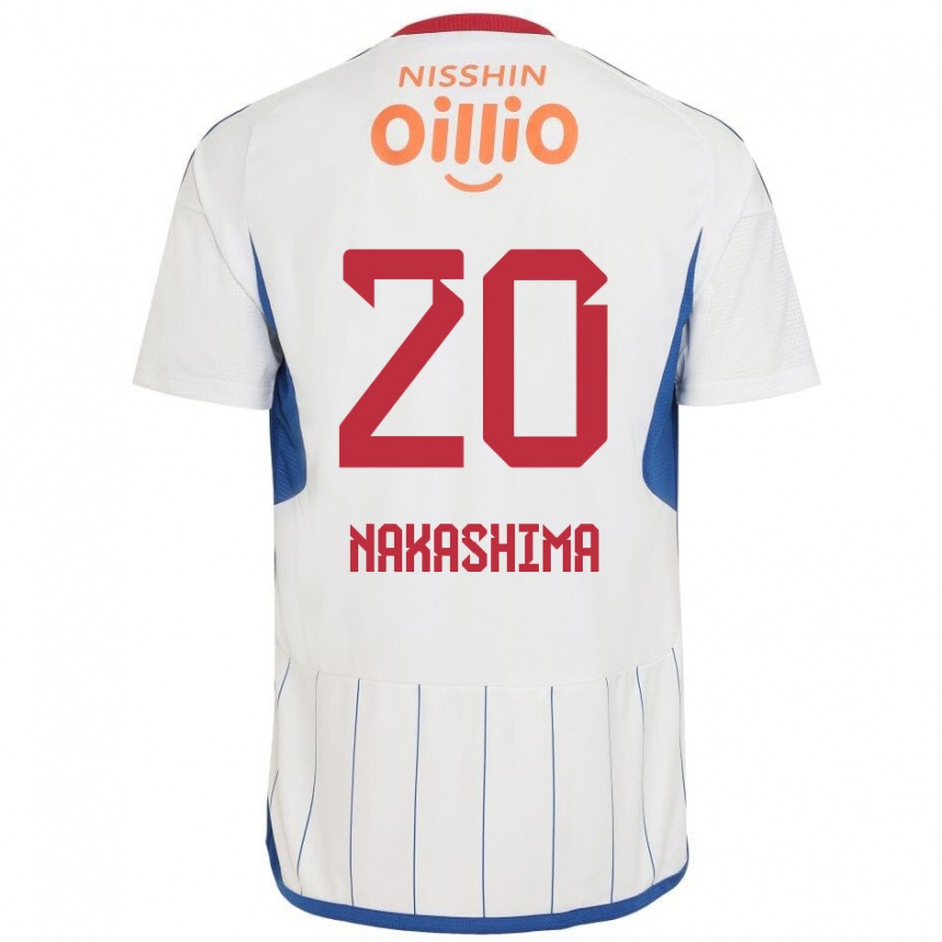 Men Football Rikuto Nakashima #20 White Blue Red Away Jersey 2024/25 T-Shirt Za