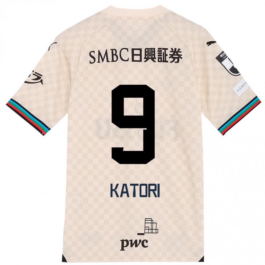 Men Football Takeshi Katori #9 White Gray Away Jersey 2024/25 T-Shirt Za