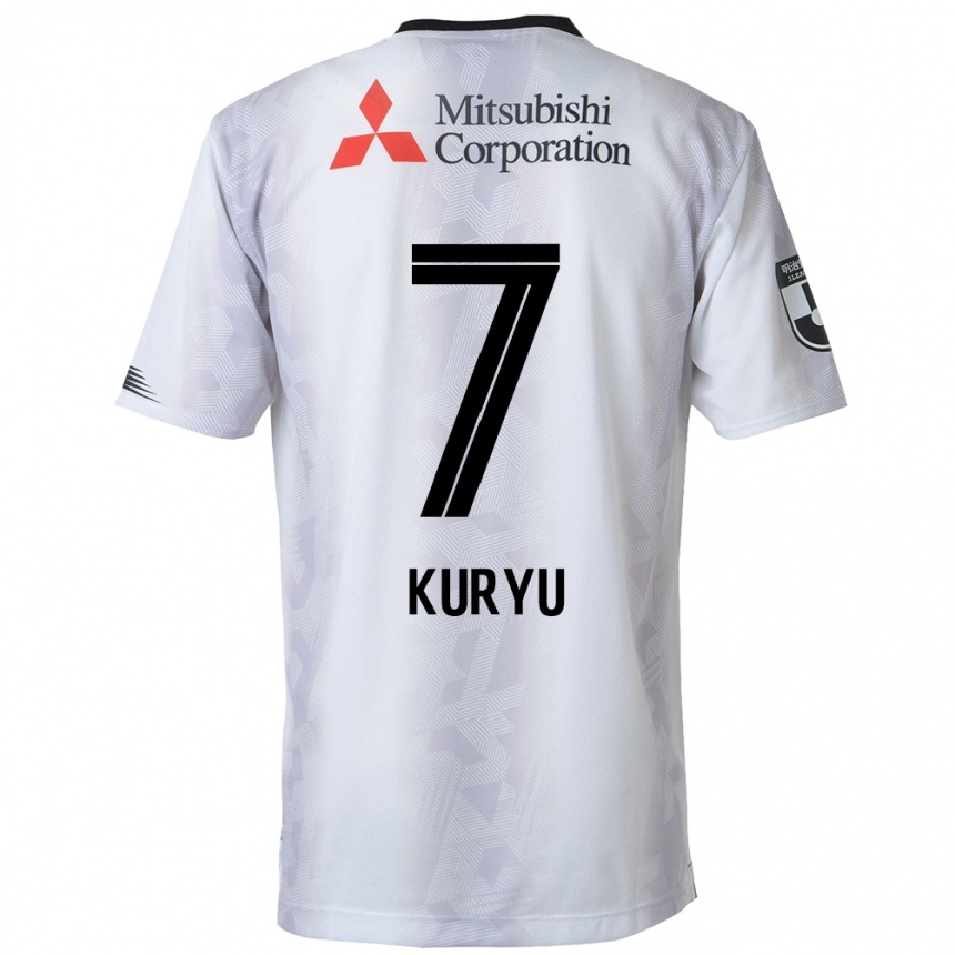 Men Football Kuryu Matsuki #7 White Black Away Jersey 2024/25 T-Shirt Za