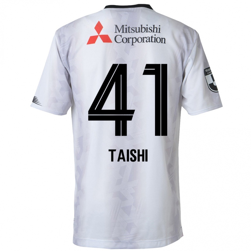 Men Football Taishi Brandon Nozawa #41 White Black Away Jersey 2024/25 T-Shirt Za