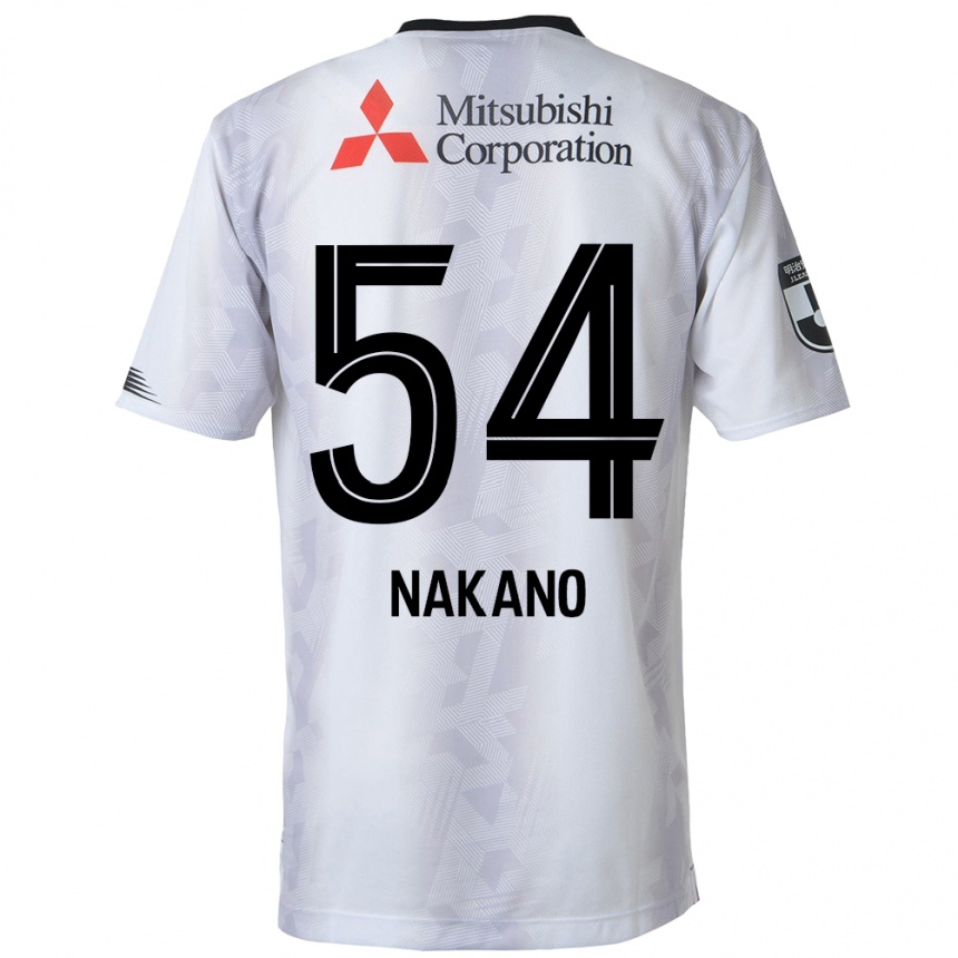 Men Football Yui Nakano #54 White Black Away Jersey 2024/25 T-Shirt Za