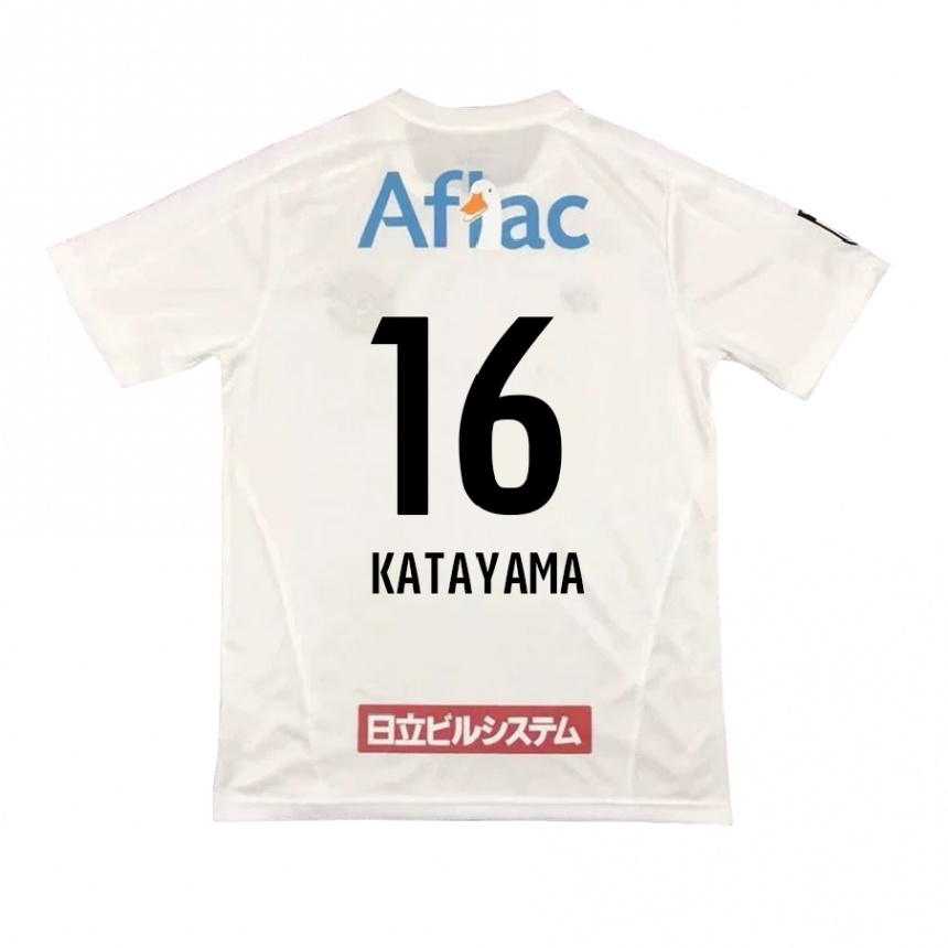 Men Football Eiichi Katayama #16 White Black Away Jersey 2024/25 T-Shirt Za