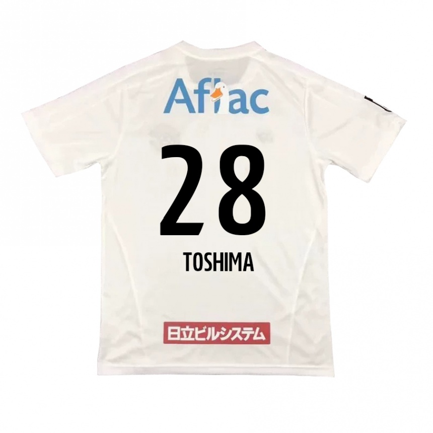 Men Football Sachiro Toshima #28 White Black Away Jersey 2024/25 T-Shirt Za