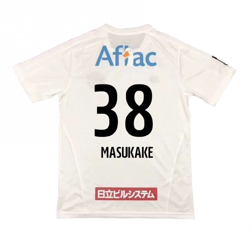 Men Football Yugo Masukake #38 White Black Away Jersey 2024/25 T-Shirt Za