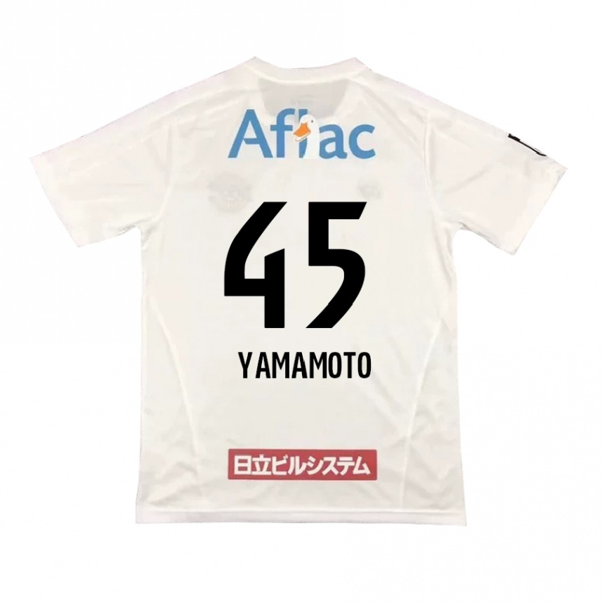 Men Football Ota Yamamoto #45 White Black Away Jersey 2024/25 T-Shirt Za