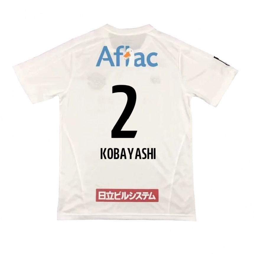 Men Football Kensei Kobayashi #2 White Black Away Jersey 2024/25 T-Shirt Za