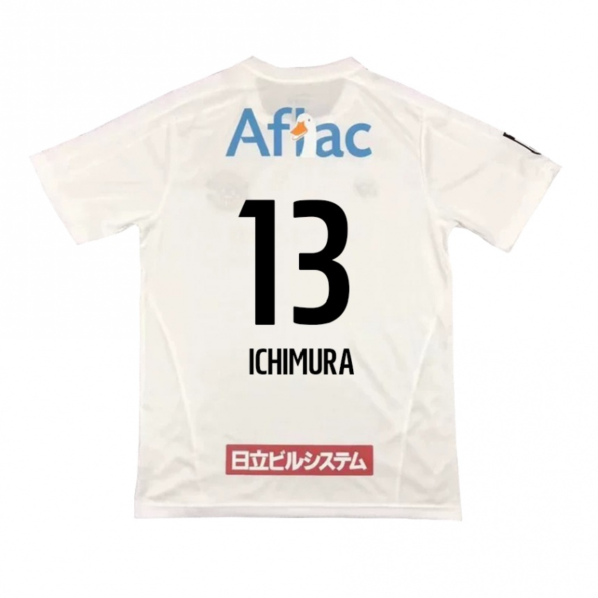 Men Football Ken Ichimura #13 White Black Away Jersey 2024/25 T-Shirt Za