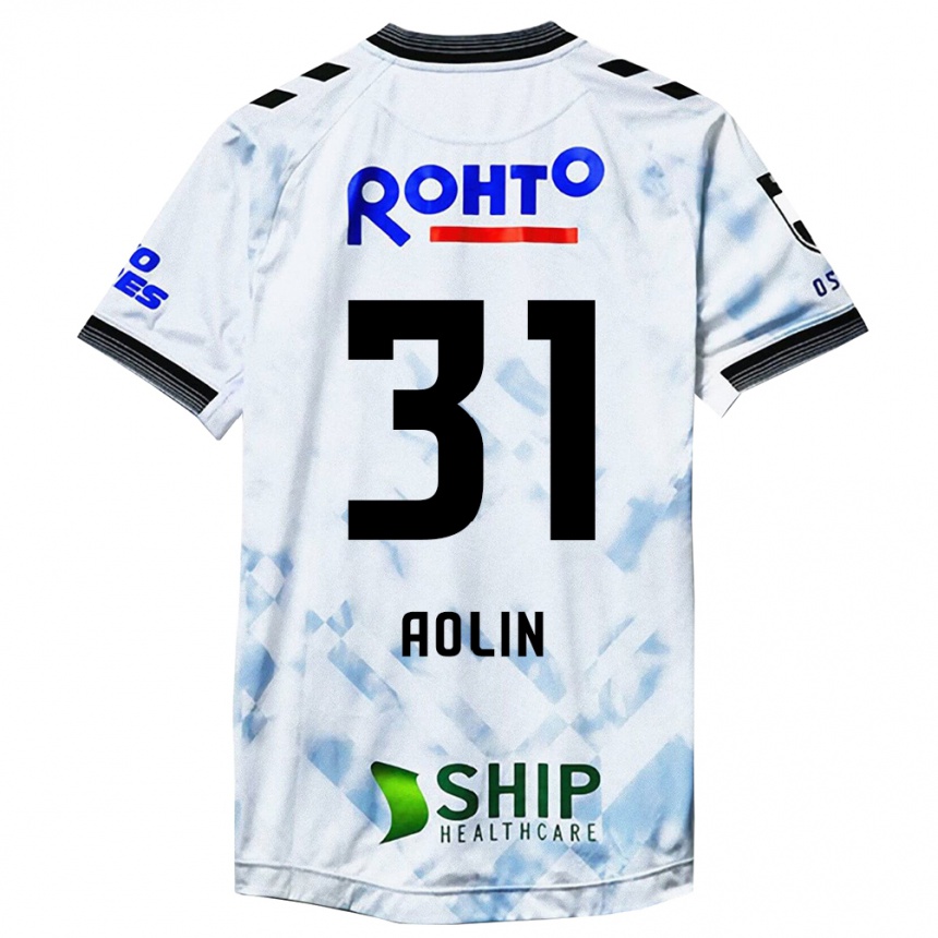 Men Football Aolin Zhang #31 White Black Away Jersey 2024/25 T-Shirt Za