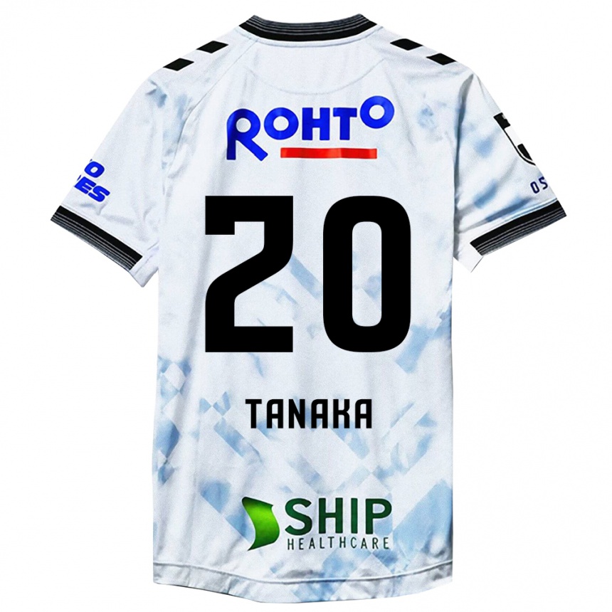 Men Football Hyoga Tanaka #20 White Black Away Jersey 2024/25 T-Shirt Za