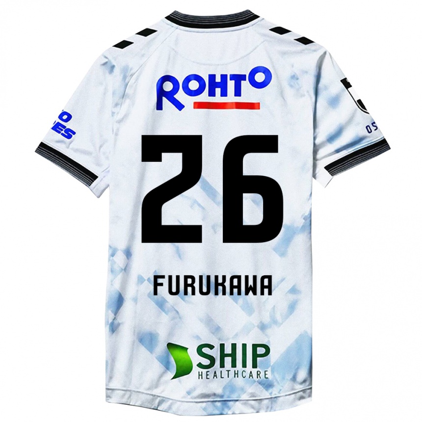 Men Football Kanta Furukawa #26 White Black Away Jersey 2024/25 T-Shirt Za