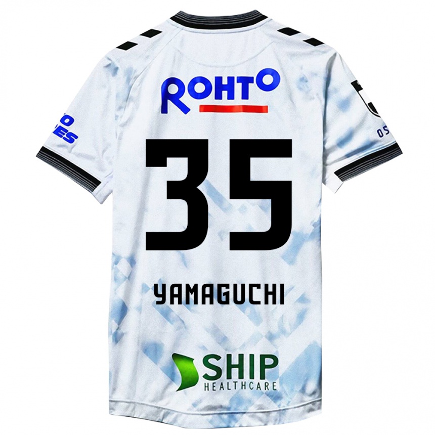 Men Football Haruta Yamaguchi #35 White Black Away Jersey 2024/25 T-Shirt Za