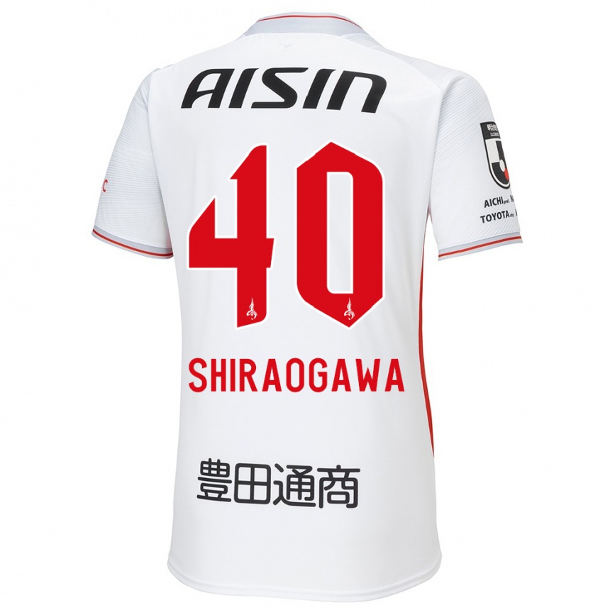 Men Football Rekuto Shiraogawa #40 White Yellow Red Away Jersey 2024/25 T-Shirt Za