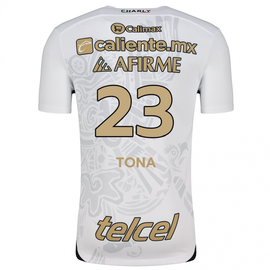 Men Football Iván Tona #23 White Black Away Jersey 2024/25 T-Shirt Za