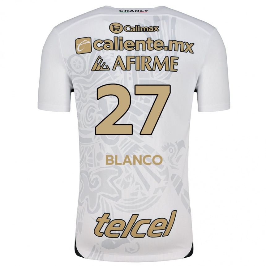 Men Football Domingo Blanco #27 White Black Away Jersey 2024/25 T-Shirt Za