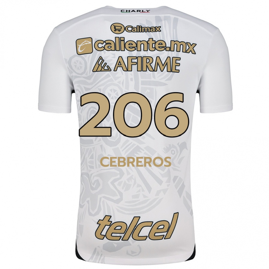 Men Football Luis Cebreros #206 White Black Away Jersey 2024/25 T-Shirt Za