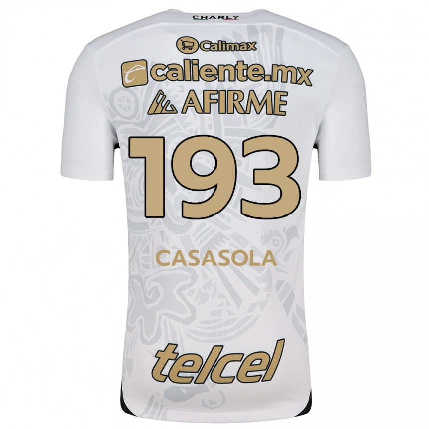 Men Football Axel Casasola #193 White Black Away Jersey 2024/25 T-Shirt Za