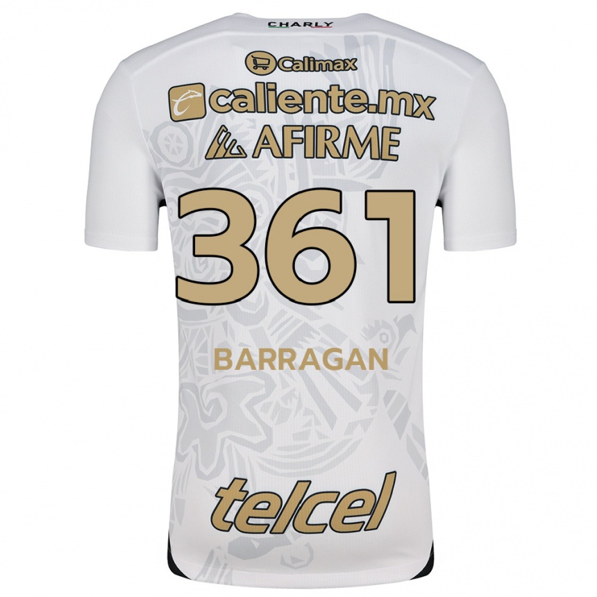 Men Football Jesús Barragán #361 White Black Away Jersey 2024/25 T-Shirt Za