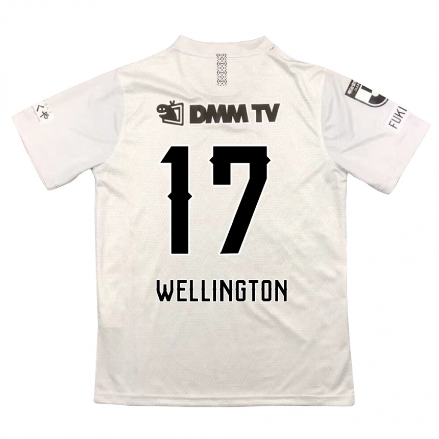 Men Football Wellington #17 Gray Black Away Jersey 2024/25 T-Shirt Za