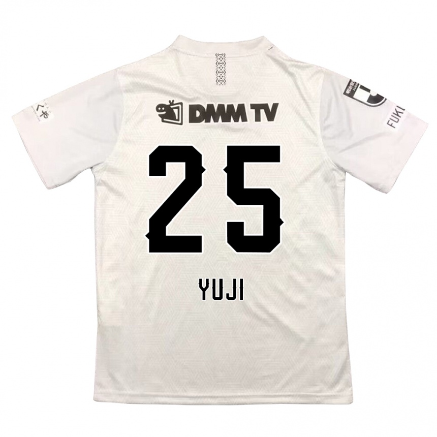 Men Football Yuji Kitajima #25 Gray Black Away Jersey 2024/25 T-Shirt Za