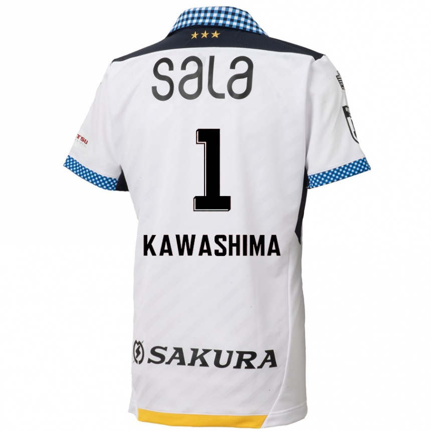 Men Football Eiji Kawashima #1 White Black Away Jersey 2024/25 T-Shirt Za