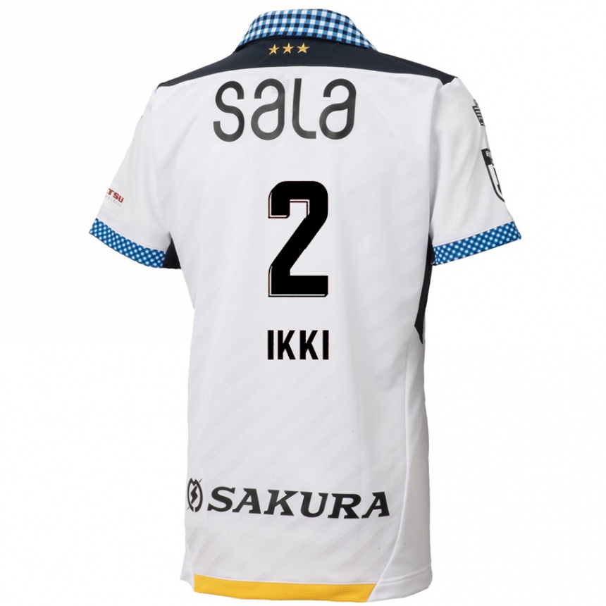 Men Football Ikki Kawasaki #2 White Black Away Jersey 2024/25 T-Shirt Za